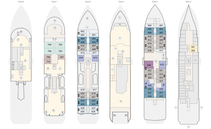 The sylvia Earle Deck Plan